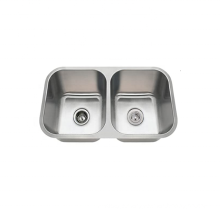 Factory Price CUPC Double Bowls Bathroom Cabinet Sink Undermount Stainless Steel 304 Durable Kitchen Equipment Rectangular 1.4mm